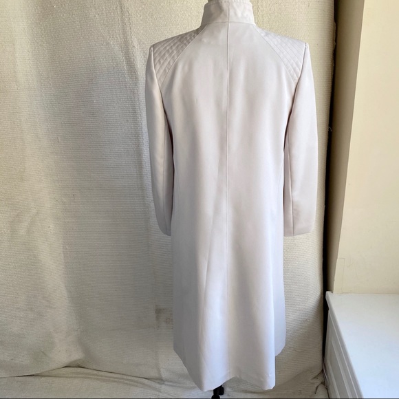 Vintage 90s 8 Waterproof Midi Rain Coat Cream - Picture 4 of 8